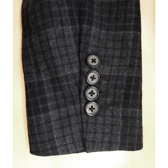 VINCE Plaid Italian Wool Felt Blazer Sport Coat Two Button Saks 36 $645 - Picture 9 of 9